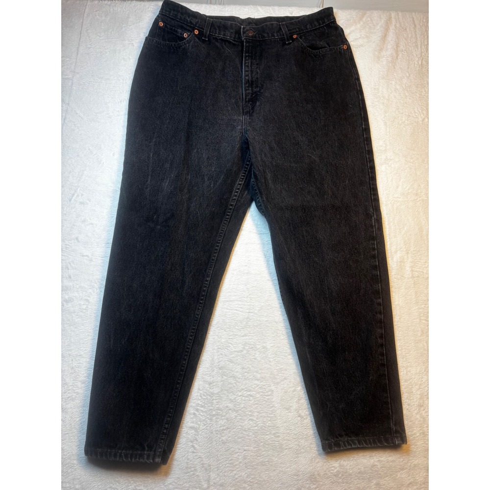 Vintage Levi's 522 Women's Black Tapered Fit‎ Tapered Leg Jeans 18 Short 90's